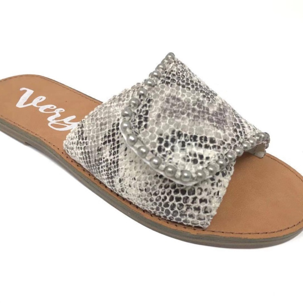 Snakeskin Slip-On Sandals - Picture 3 of 3